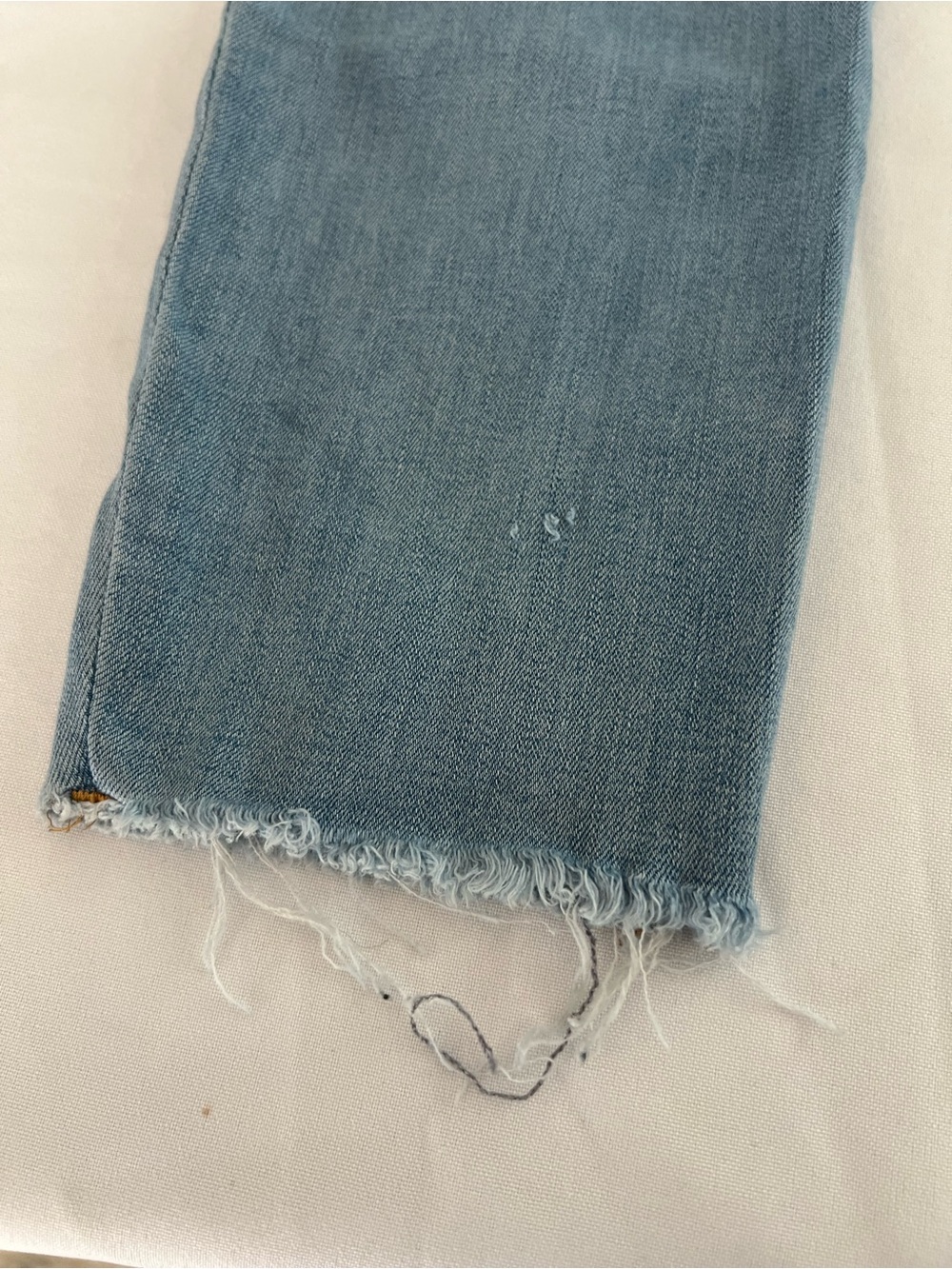 DL1961 Light Blue Distressed Straight Leg Jeans - Picture 8 of 10